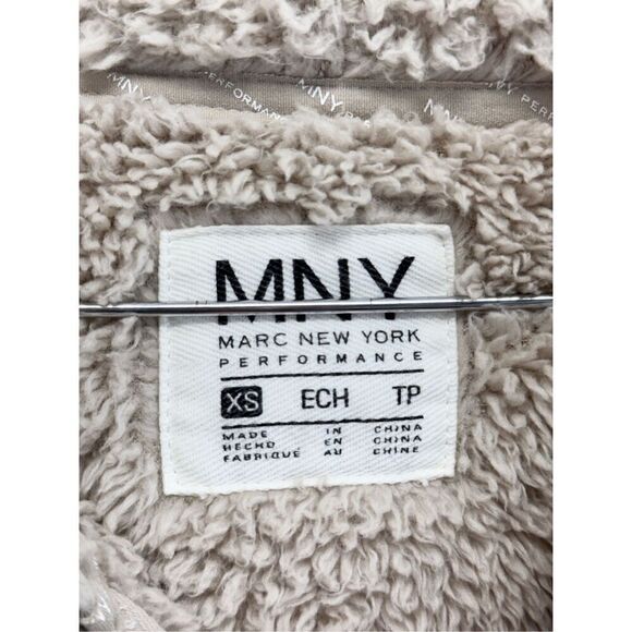 Marc New York Teddy Bear Hooded Jacket Size Extra Small Tan Fleece Full Zip NWT - Picture 8 of 10